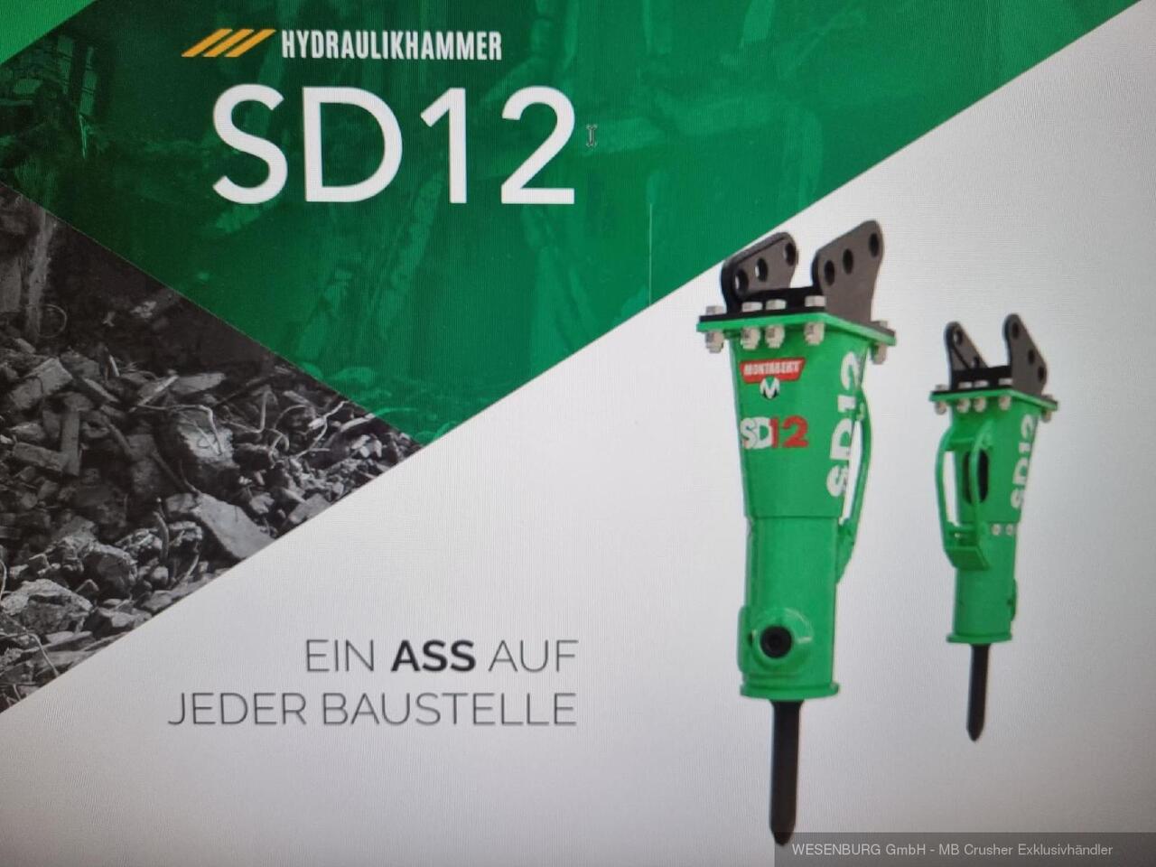 Montabert Hydraulikhammer SD12 Trägerklasse: 1,2 - 2,2 t - Martillo hidráulico para Maquinaria de construcción: foto 1 Montabert Hydraulikhammer SD12 Trägerklasse: 1,2 - 2,2 t - Martillo hidráulico para Maquinaria de construcción: foto 1