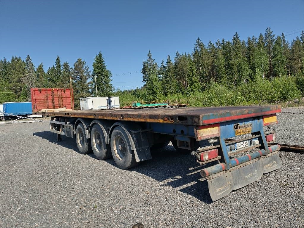 GT trailer Vahva tasalava,hyvillä sidontapisteillä - Semirremolque plataforma/ Caja abierta: foto 1 GT trailer Vahva tasalava,hyvillä sidontapisteillä - Semirremolque plataforma/ Caja abierta: foto 1