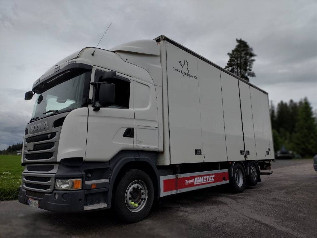 Scania R480 6x2 limetec kokosivuauk kori,liukukatto - Camión caja cerrada: foto 1 Scania R480 6x2 limetec kokosivuauk kori,liukukatto - Camión caja cerrada: foto 1