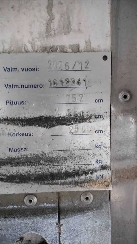 VAK 7,5m kokosivuauk kori+pl-nostin - Caja cerrada: foto 5 VAK 7,5m kokosivuauk kori+pl-nostin - Caja cerrada: foto 5