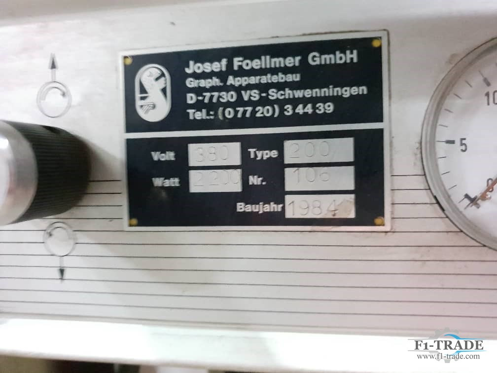 Josef Foellmer IRAM 200 - Máquina de impresión: foto 2 Josef Foellmer IRAM 200 - Máquina de impresión: foto 2