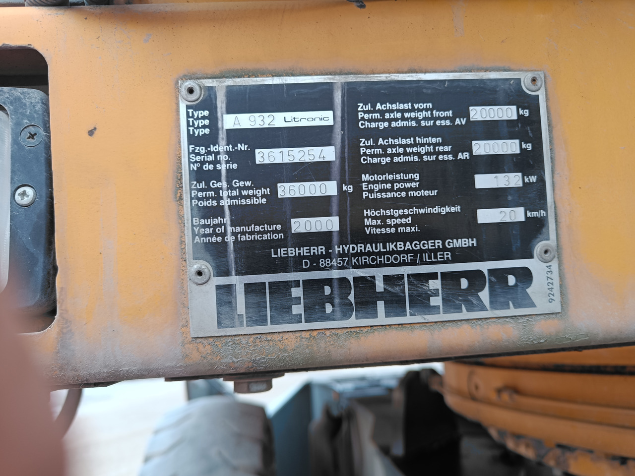 LIEBHERR A 932 Litronic - Manipulador de materiales: foto 5 LIEBHERR A 932 Litronic - Manipulador de materiales: foto 5