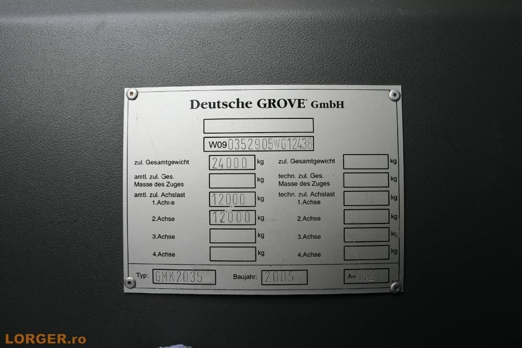 Grúa todo terreno Grove GMK 2035: foto 17