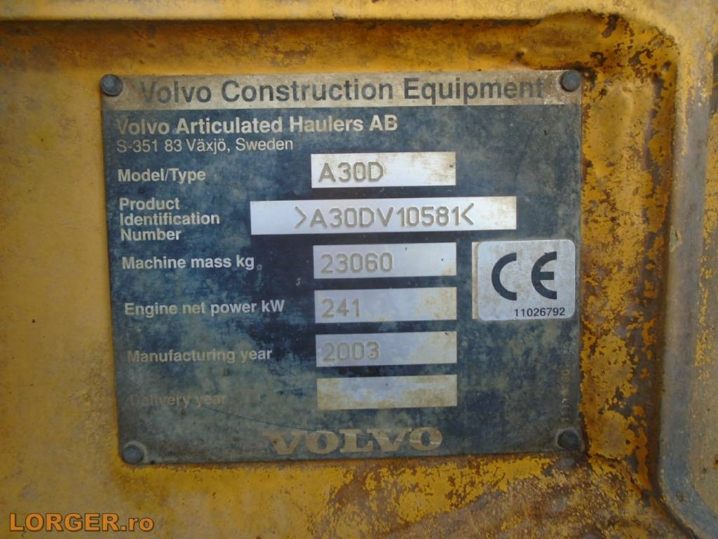 Dúmper articulado Volvo A 30 D: foto 17 Dúmper articulado Volvo A 30 D: foto 17