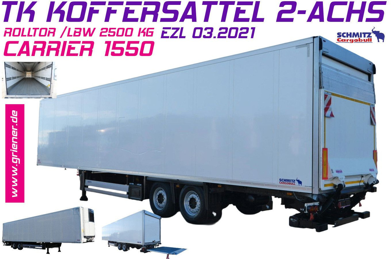 Schmitz Cargobull SKO 18 /LBW BÄR 2500 kg / CARRIER 1550 / ROLLTOR - Semirremolque frigorífico: foto 1 Schmitz Cargobull SKO 18 /LBW BÄR 2500 kg / CARRIER 1550 / ROLLTOR - Semirremolque frigorífico: foto 1
