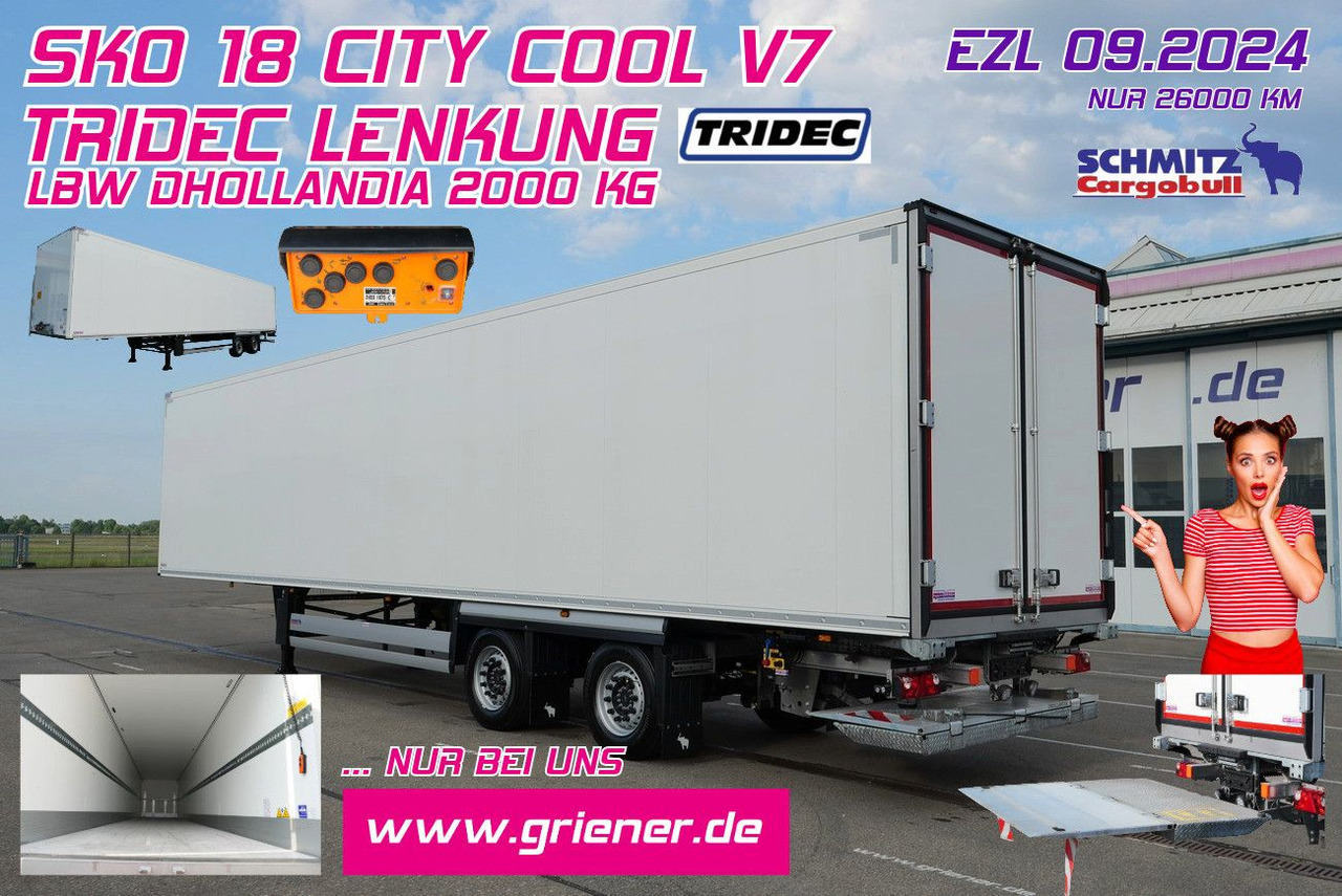Schmitz Cargobull SKO 18/ LZG CITY /COOL V7 LBW /TRIDEC /FP 45 - Semirremolque caja cerrada: foto 1 Schmitz Cargobull SKO 18/ LZG CITY /COOL V7 LBW /TRIDEC /FP 45 - Semirremolque caja cerrada: foto 1