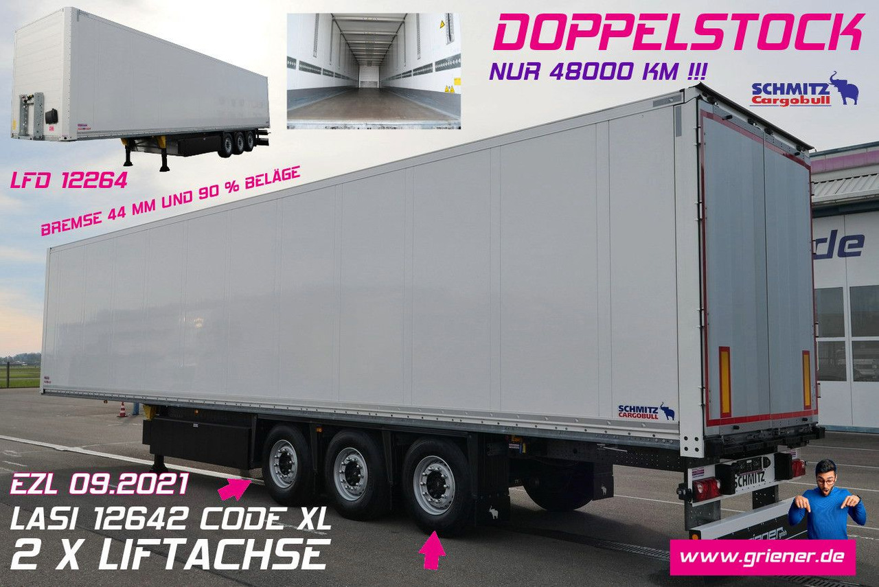 Schmitz Cargobull SKO 24/DOPPELSTOCK / 2,70/ 2 x LIFT nur 48000 km - Semirremolque caja cerrada: foto 1 Schmitz Cargobull SKO 24/DOPPELSTOCK / 2,70/ 2 x LIFT nur 48000 km - Semirremolque caja cerrada: foto 1