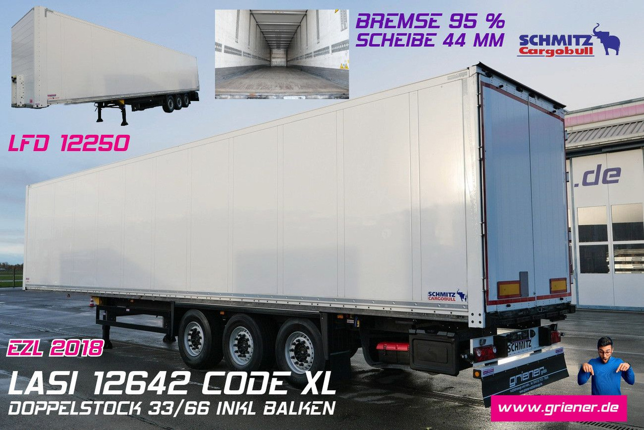 Schmitz Cargobull SKO 24/DOPPELSTOCK / ZURRLEISTE / LASI 12642 XL - Semirremolque caja cerrada: foto 1 Schmitz Cargobull SKO 24/DOPPELSTOCK / ZURRLEISTE / LASI 12642 XL - Semirremolque caja cerrada: foto 1