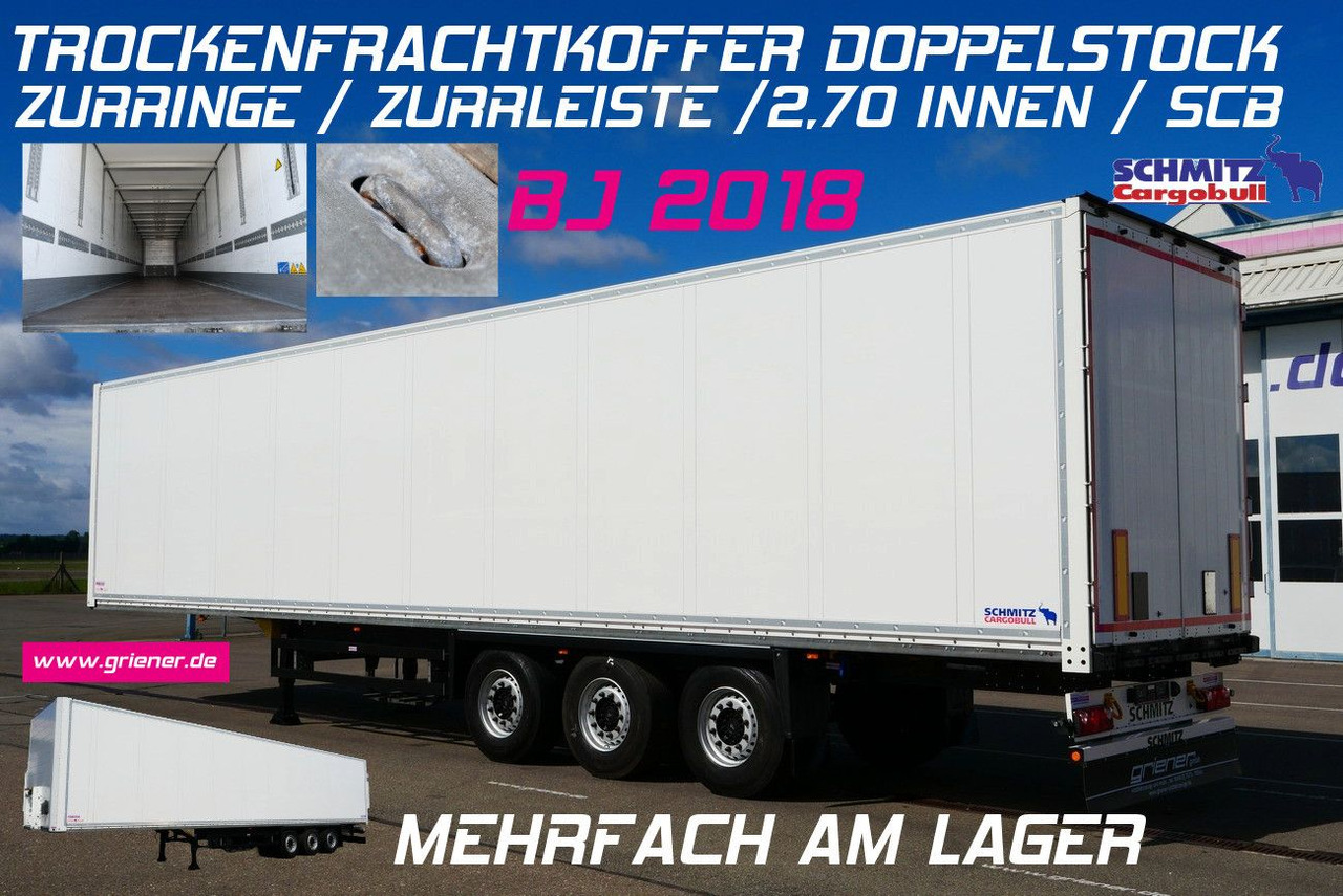 Schmitz Cargobull SKO 24/DOPPELSTOCK/ZURRLEISTE /ZURRINGE - Semirremolque caja cerrada: foto 1 Schmitz Cargobull SKO 24/DOPPELSTOCK/ZURRLEISTE /ZURRINGE - Semirremolque caja cerrada: foto 1