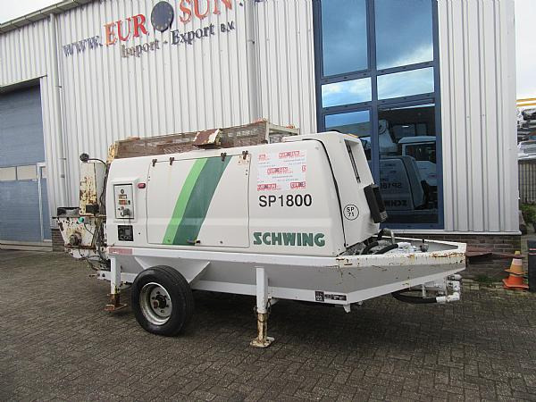 2014 SCHWING SP1800 D 129KW trailer pump - Bomba de hormigon estacionaria: foto 1 2014 SCHWING SP1800 D 129KW trailer pump - Bomba de hormigon estacionaria: foto 1