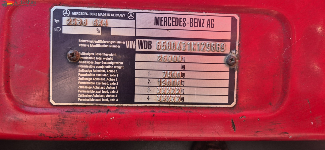Mercedes-Benz DB 2538 AK 6x4 Meiller Getriebe überholt - Camión multibasculante: foto 4 Mercedes-Benz DB 2538 AK 6x4 Meiller Getriebe überholt - Camión multibasculante: foto 4