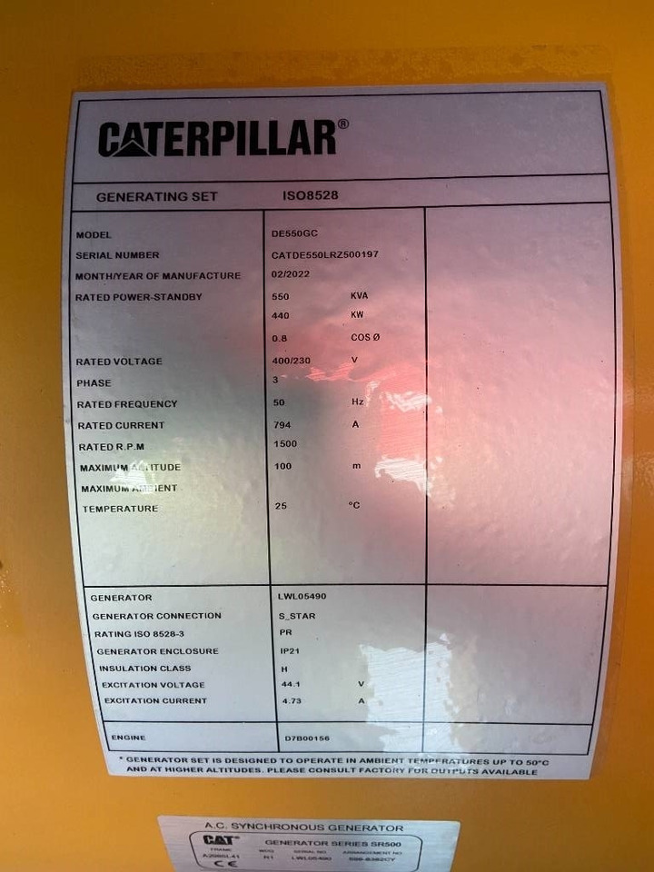 CAT DE550GC - 550 kVA Stand-by Generator - DPX-18221 - Generador industriale: foto 4 CAT DE550GC - 550 kVA Stand-by Generator - DPX-18221 - Generador industriale: foto 4