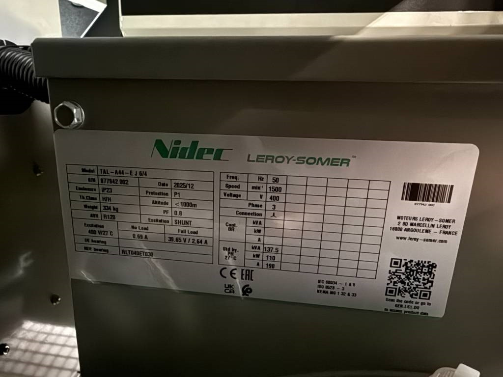 Leasing de Cummins 6BTA5.9-G2 - 138 kVA Generator - DPX-19836 Cummins 6BTA5.9-G2 - 138 kVA Generator - DPX-19836: foto 22 Leasing de Cummins 6BTA5.9-G2 - 138 kVA Generator - DPX-19836 Cummins 6BTA5.9-G2 - 138 kVA Generator - DPX-19836: foto 22