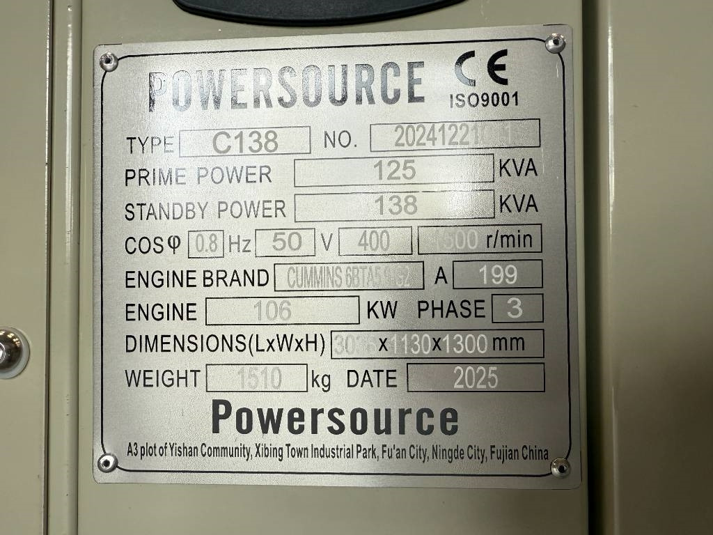 Leasing de Cummins 6BTA5.9-G2 - 138 kVA Generator - DPX-19836 Cummins 6BTA5.9-G2 - 138 kVA Generator - DPX-19836: foto 6 Leasing de Cummins 6BTA5.9-G2 - 138 kVA Generator - DPX-19836 Cummins 6BTA5.9-G2 - 138 kVA Generator - DPX-19836: foto 6