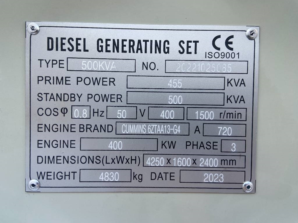 Cummins 6ZTAA13-G4 - 500 kVA Generator - DPX-19845 - Generador industriale: foto 4 Cummins 6ZTAA13-G4 - 500 kVA Generator - DPX-19845 - Generador industriale: foto 4