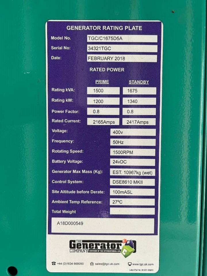 Cummins C1675D5A - 1.675 kVA Generator - DPX-12626 - Generador industriale: foto 5 Cummins C1675D5A - 1.675 kVA Generator - DPX-12626 - Generador industriale: foto 5