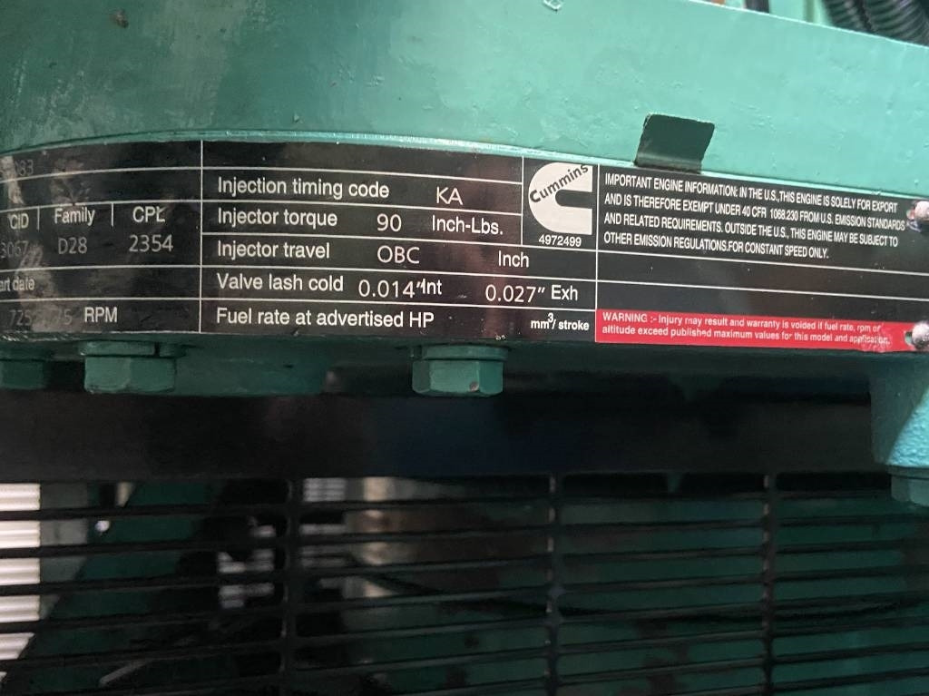 Generador industriale Cummins C1675D5A - 1.675 kVA Generator - DPX-12627: foto 10 Generador industriale Cummins C1675D5A - 1.675 kVA Generator - DPX-12627: foto 10