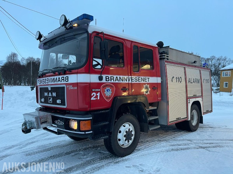 1991 MAN 12.232 FA Brannbil med kun 31150 km, registrert som motorredskap - Camión de bomberos: foto 1 1991 MAN 12.232 FA Brannbil med kun 31150 km, registrert som motorredskap - Camión de bomberos: foto 1