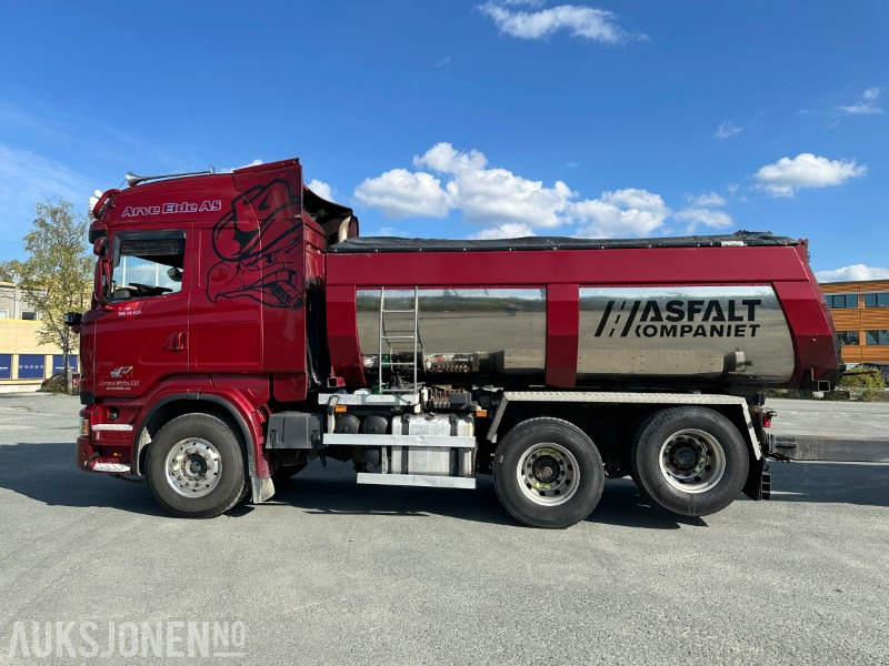 2013 Scania R500 tippbil med asfaltbalje og tippkasse - Brøyterigget - Euro 5 - Camión volquete: foto 5 2013 Scania R500 tippbil med asfaltbalje og tippkasse - Brøyterigget - Euro 5 - Camión volquete: foto 5
