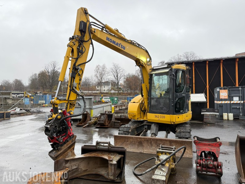 2014 Komatsu PC78US-8 gravemaskin med MYE utstyr, lavt timetall, tiltrotator, Ripper, 5x skuffer, pigghammer, klype - Excavadora: foto 2 2014 Komatsu PC78US-8 gravemaskin med MYE utstyr, lavt timetall, tiltrotator, Ripper, 5x skuffer, pigghammer, klype - Excavadora: foto 2