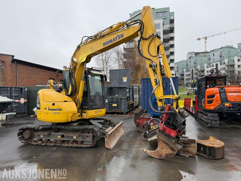 2014 Komatsu PC78US-8 gravemaskin med MYE utstyr, lavt timetall, tiltrotator, Ripper, 5x skuffer, pigghammer, klype - Excavadora: foto 5 2014 Komatsu PC78US-8 gravemaskin med MYE utstyr, lavt timetall, tiltrotator, Ripper, 5x skuffer, pigghammer, klype - Excavadora: foto 5