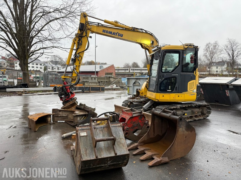 2014 Komatsu PC78US-8 gravemaskin med MYE utstyr, lavt timetall, tiltrotator, Ripper, 5x skuffer, pigghammer, klype - Excavadora: foto 1 2014 Komatsu PC78US-8 gravemaskin med MYE utstyr, lavt timetall, tiltrotator, Ripper, 5x skuffer, pigghammer, klype - Excavadora: foto 1