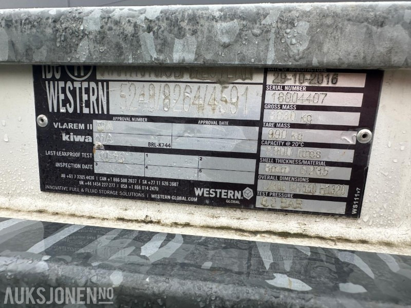 2016 Western global Trans cube - Dieseltank 2900L - Equipo de construcción: foto 5 2016 Western global Trans cube - Dieseltank 2900L - Equipo de construcción: foto 5