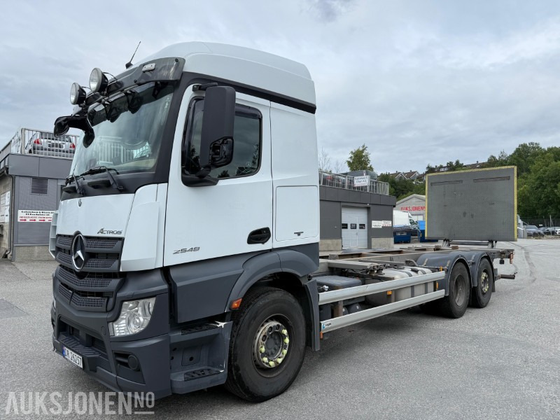 Camión portacontenedore/ Intercambiable 2017 Mercedes-Benz ACTROS 2548 containerbil, Zepro baklem, automat, 476hk, ryggekamera, multiratt: foto 1