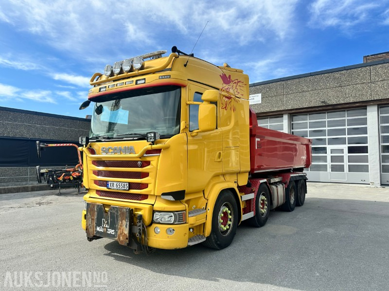 Camión multibasculante 2018 Scania R-730 8x4 krokbil - OPPTREKT - BRØYTERIGGET: foto 1