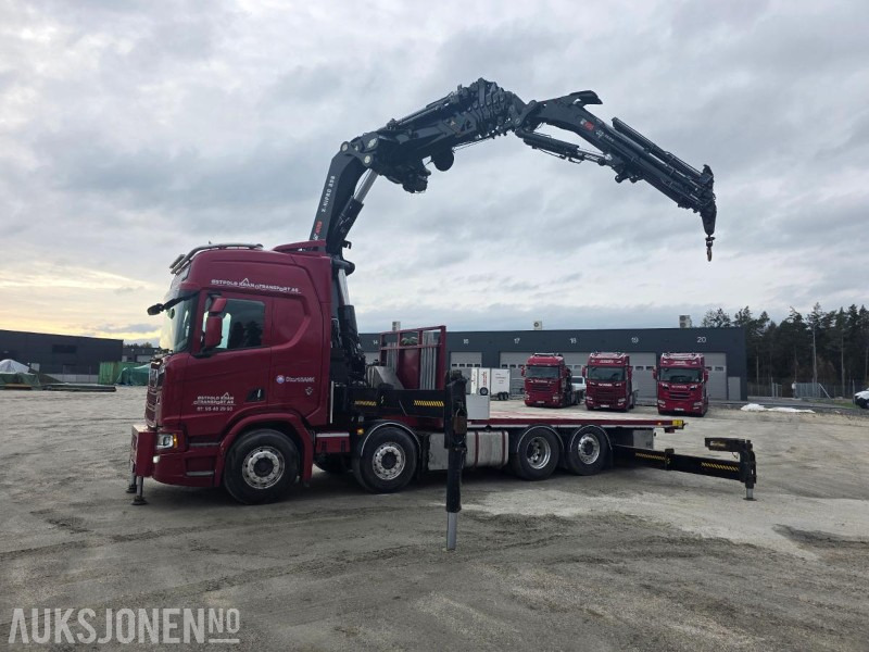 2019 Scania R580 8X2 Euro 6 kranbil Topp utstyrt servicehistorikk HIAB-kran 858, 80 Tm Nylig EU - Camión grúa: foto 1 2019 Scania R580 8X2 Euro 6 kranbil Topp utstyrt servicehistorikk HIAB-kran 858, 80 Tm Nylig EU - Camión grúa: foto 1