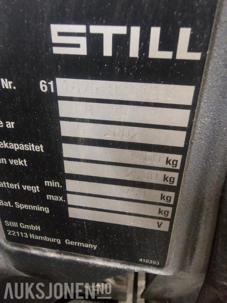 2002 Still Truk - Equipo de manutención: foto 3 2002 Still Truk - Equipo de manutención: foto 3