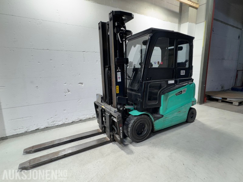 2019 Mitsubishi FB35N elektrisk motvektstruck - Hydrauliske gafler og webasto - Equipo de manutención: foto 1 2019 Mitsubishi FB35N elektrisk motvektstruck - Hydrauliske gafler og webasto - Equipo de manutención: foto 1
