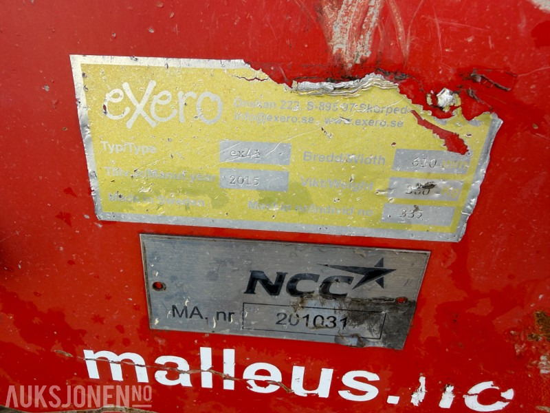 2015 Exero EX41 hydraulisk vibroplate – 2015 modell - Implemento para Maquinaria de construcción: foto 5 2015 Exero EX41 hydraulisk vibroplate – 2015 modell - Implemento para Maquinaria de construcción: foto 5