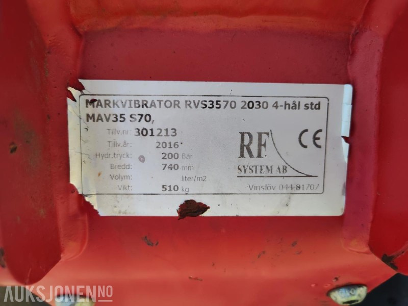 2016 RF vibroplate for gravemaskin S70 510kg - Implemento para Maquinaria de construcción: foto 5 2016 RF vibroplate for gravemaskin S70 510kg - Implemento para Maquinaria de construcción: foto 5