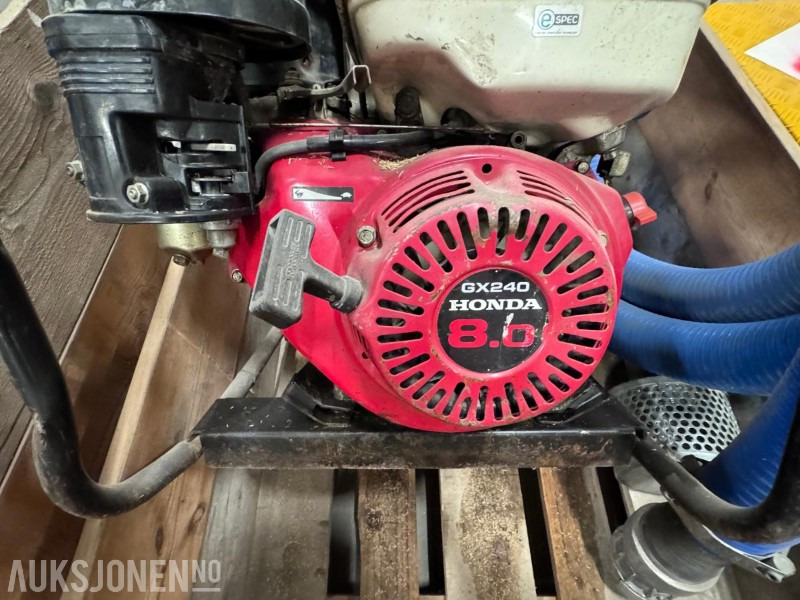 Implemento para Maquinaria de construcción Koshin Trash Vannpumpe KTH-80X med Honda GX240 8.0 motor - 1340 l/min - Ø 80 mm: foto 6