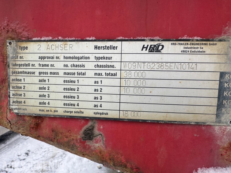 2005 Hrd 2-Akslet Semitrailer uttskyt bak og kile for tvangsstyring - Remolque: foto 4 2005 Hrd 2-Akslet Semitrailer uttskyt bak og kile for tvangsstyring - Remolque: foto 4