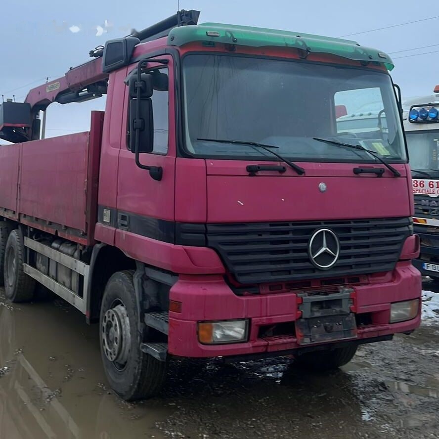 Mercedes-Benz Actros MP1 6x4 + Palfinger Krane - Camión grúa, Camión caja abierta: foto 2 Mercedes-Benz Actros MP1 6x4 + Palfinger Krane - Camión grúa, Camión caja abierta: foto 2