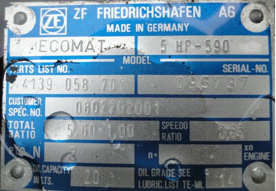 ZF Ecomat 5HP590 4139058701 - Caja de cambios para Camión: foto 4 ZF Ecomat 5HP590 4139058701 - Caja de cambios para Camión: foto 4