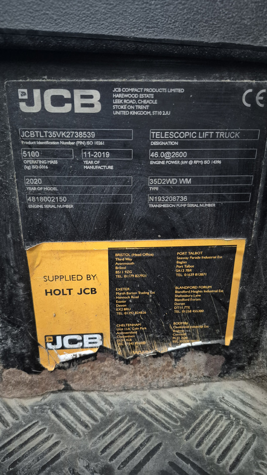 Carretilla elevadora diésel JCB TLT35D 2WD WM: foto 18 Carretilla elevadora diésel JCB TLT35D 2WD WM: foto 18