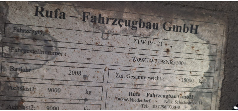 RUFA ZTW19-21 - Remolque con toldo: foto 4 RUFA ZTW19-21 - Remolque con toldo: foto 4