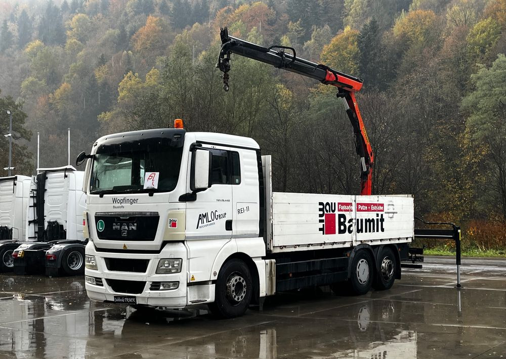 MAN TGX 26.440 // 2009 // Palfinger PK 12001EH Radio // Oś skrętna i podnoszona // - Camión caja abierta, Camión grúa: foto 1 MAN TGX 26.440 // 2009 // Palfinger PK 12001EH Radio // Oś skrętna i podnoszona // - Camión caja abierta, Camión grúa: foto 1