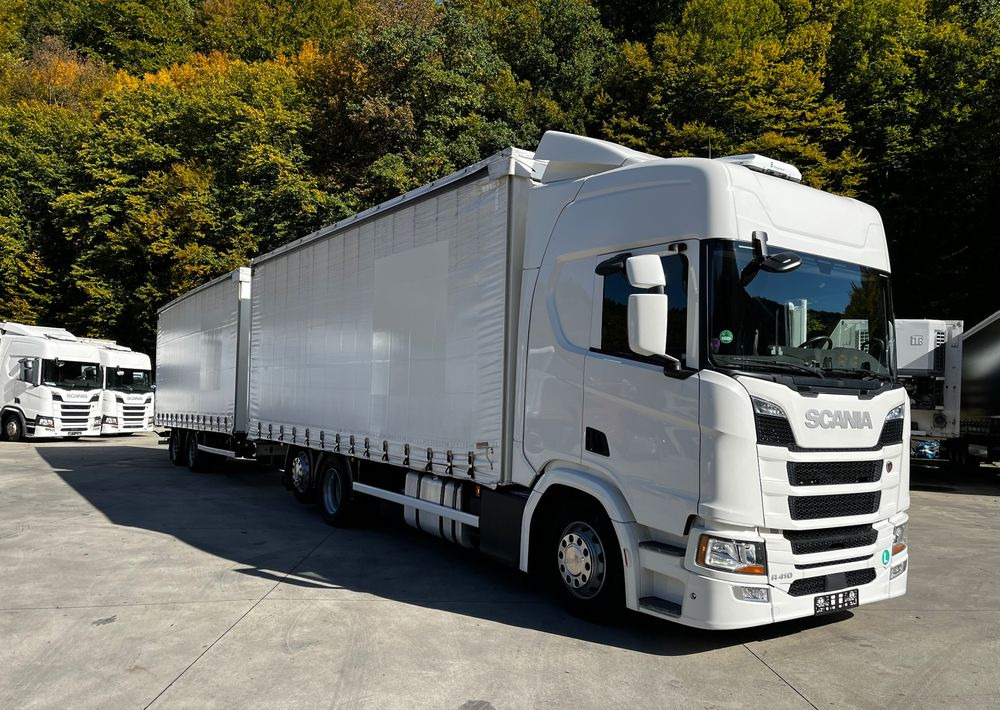 Scania R410 // 2018 // Retarder // Tandem 7.7+7.7 // Przyczepa Krone // Oś podnosozna // - Camión lona: foto 1 Scania R410 // 2018 // Retarder // Tandem 7.7+7.7 // Przyczepa Krone // Oś podnosozna // - Camión lona: foto 1