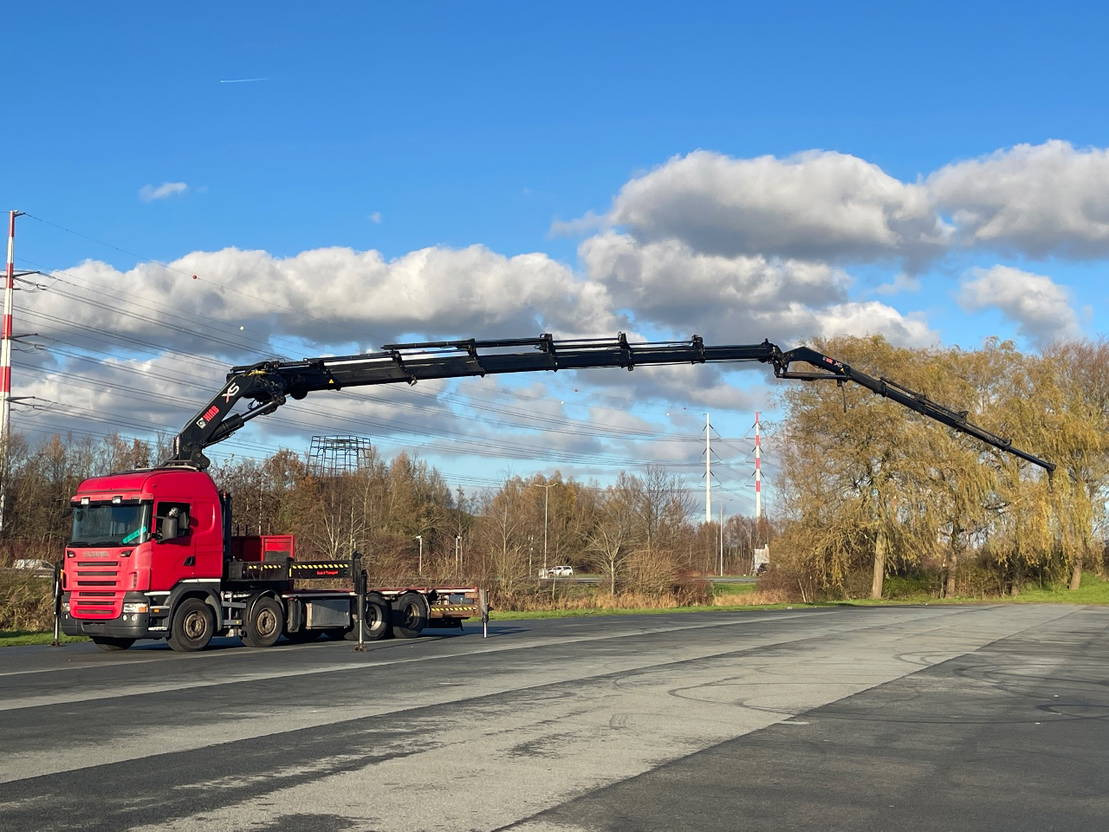 Scania R500 V8 R500 with hiab 800 with jib and winch - Camión grúa, Camión caja abierta: foto 3 Scania R500 V8 R500 with hiab 800 with jib and winch - Camión grúa, Camión caja abierta: foto 3