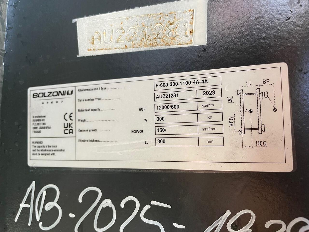 Bolzoni F-600-300-1100-41-KA - Implemento para Carretilla elevadora: foto 5 Bolzoni F-600-300-1100-41-KA - Implemento para Carretilla elevadora: foto 5