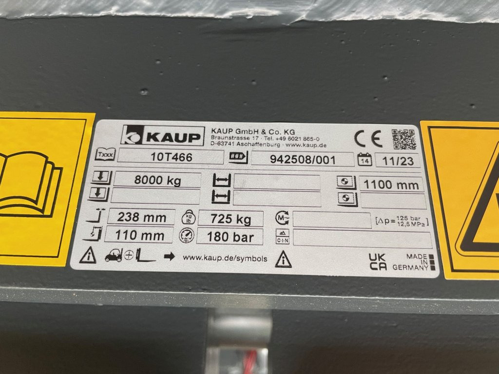 Kaup 10T466 / NEU - Implemento para Equipo de manutención: foto 5 Kaup 10T466 / NEU - Implemento para Equipo de manutención: foto 5
