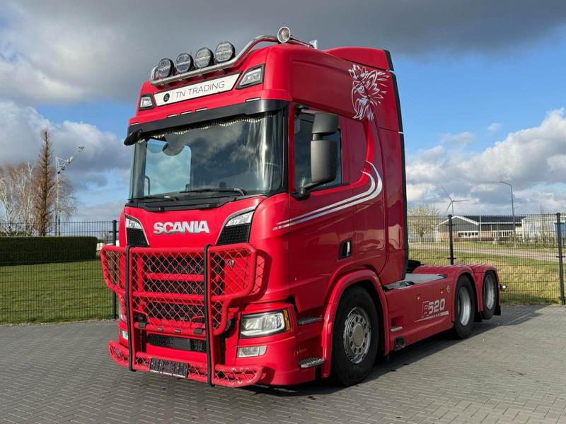 Cabeza tractora Scania R520 V8 NGS VOLLUCHT, LEER, BULLBAR, ZONDER EGR, BOOGIE.: foto 11