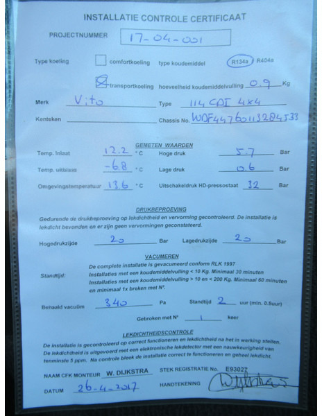 Furgoneta frigorifica Mercedes-Benz Vito 639/5 4x4 113CDI DENSO koelinbouw: foto 19 Furgoneta frigorifica Mercedes-Benz Vito 639/5 4x4 113CDI DENSO koelinbouw: foto 19