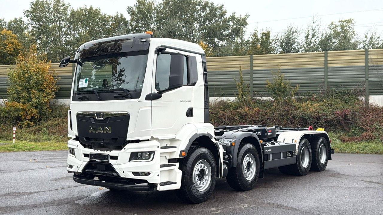MAN TGS 35.480 8x4 Euro6e Hiab MultLift Abrollkipper - Camión multibasculante, Camión grúa: foto 1 MAN TGS 35.480 8x4 Euro6e Hiab MultLift Abrollkipper - Camión multibasculante, Camión grúa: foto 1