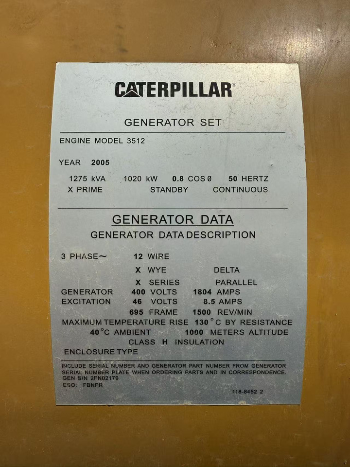 Herramienta/ Equipo CATPILLAR. 3512: foto 6 Herramienta/ Equipo CATPILLAR. 3512: foto 6