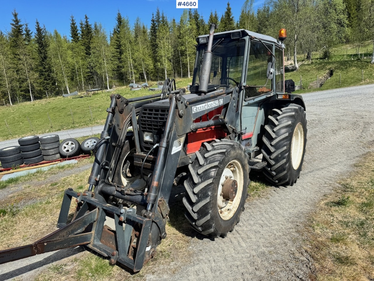 1989 Valmet 455 4x4 w/ Front loader - Tractor: foto 1 1989 Valmet 455 4x4 w/ Front loader - Tractor: foto 1